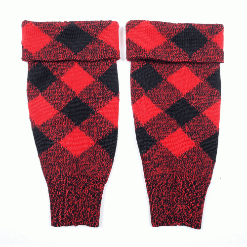 Hauts de Chaussettes à Carreaux Rouges et Noirs
