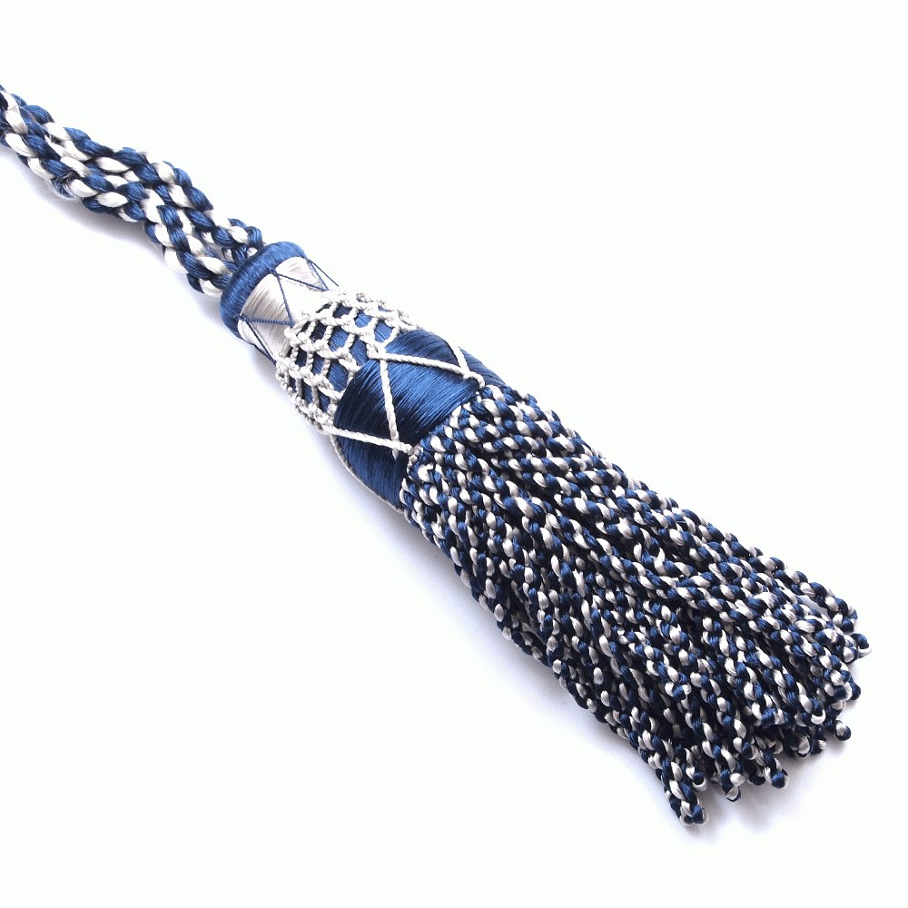 Cordons Soie - HERITAGE bleu et argent