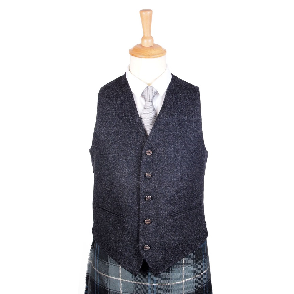 Gilet en Tweed "Charcoal"