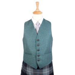Gilet en Tweed "Highland Green"