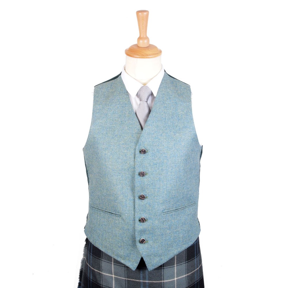Gilet en Tweed "Lovat Blue"